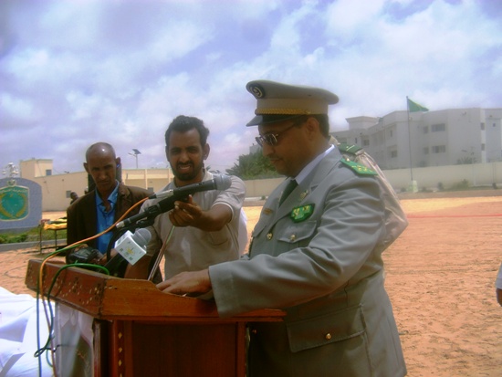 العقيد الحسن ولد مكت خلال إلقائه كلمته في الحفل 